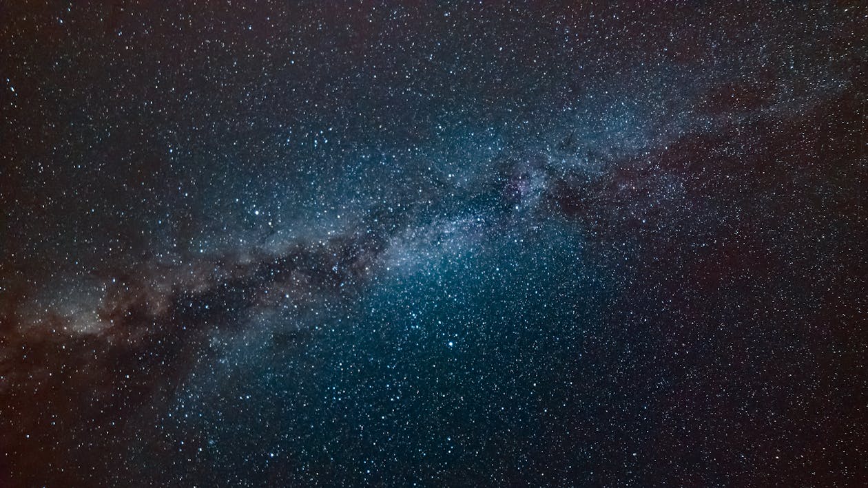 Night sky photo stacked from multiple exposures